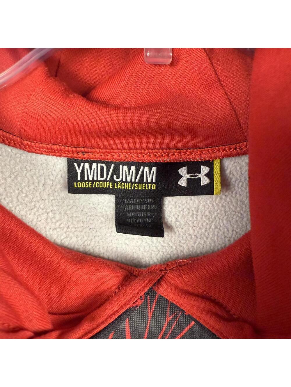 Under armour Youth Loose Hoodie Black Red Spider Web Size Medium YMD 785 - Picture 6 of 6